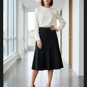 Elegant Black Women's Skirt Ming Wang